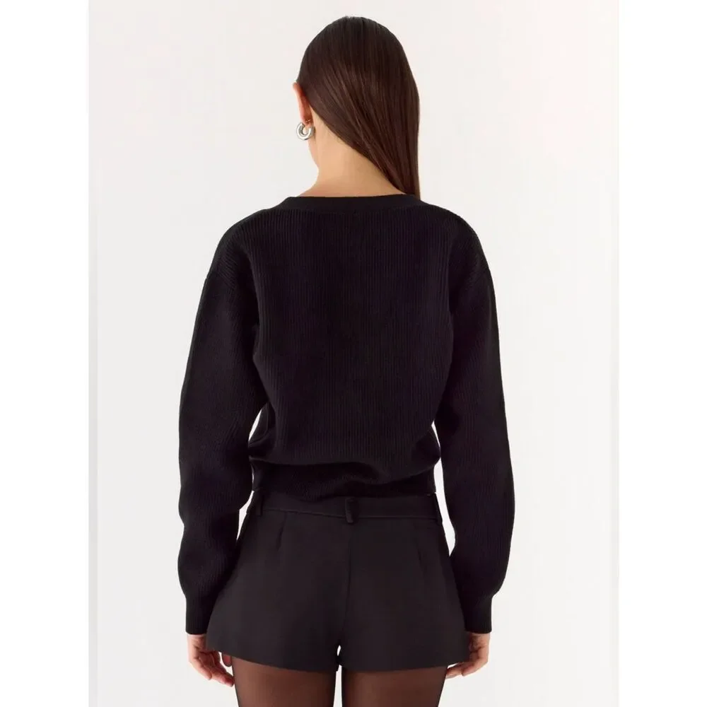NWT Peppermayo Orla Knit Sweater - Black